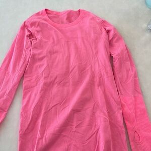 Lululemon Pink Long Sleeve Athletic Top
